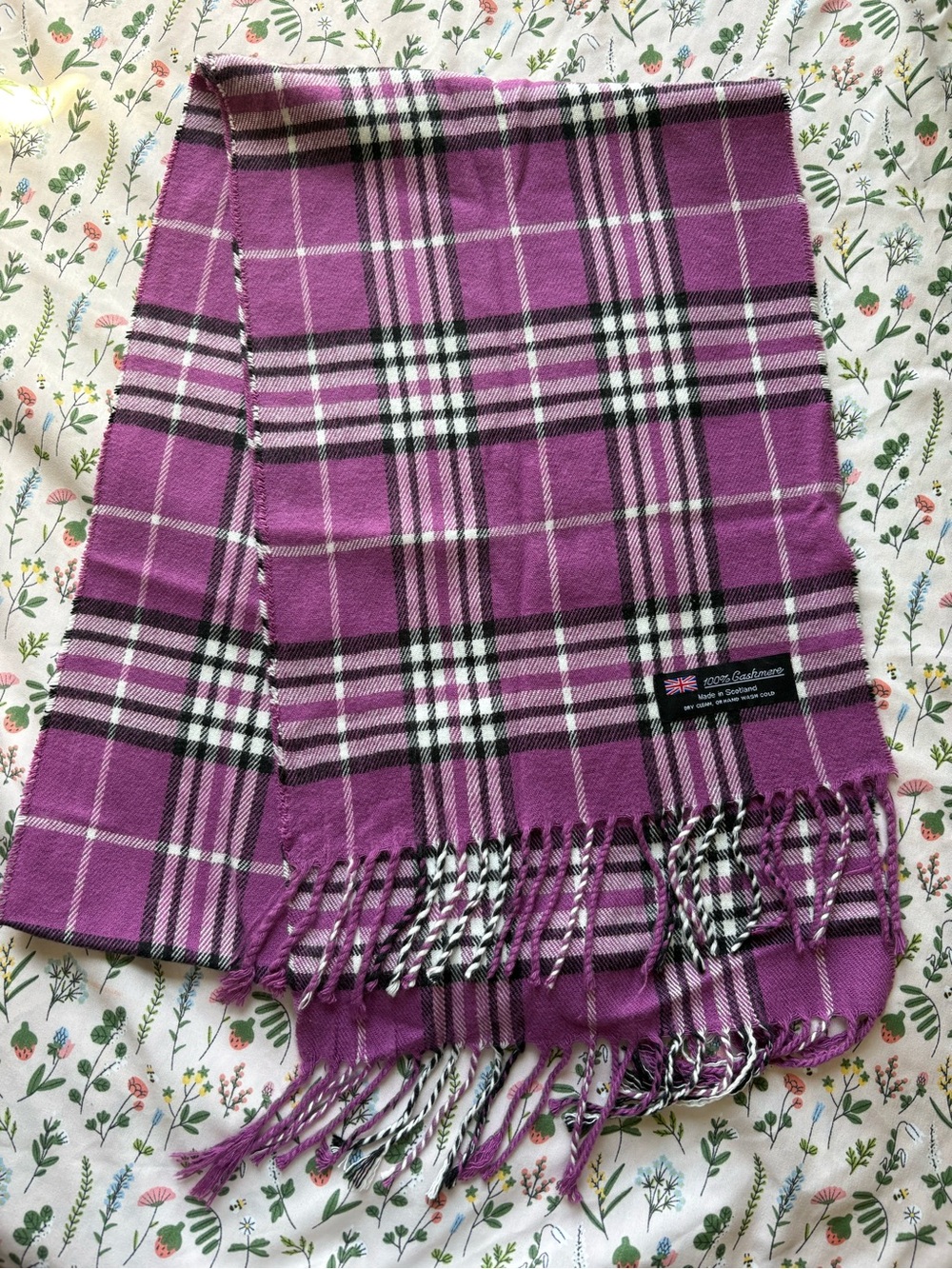 Cashmere Scottish Purple Scarf